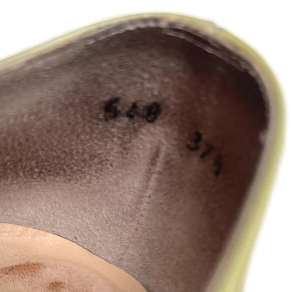 Christian Louboutin Devdas Pale Green Patent Leather Heels